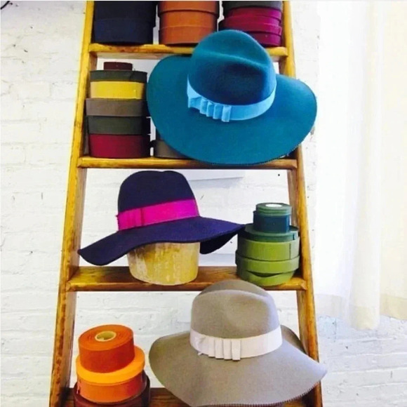 NEW NWT Lola Hats of NY Pinked Fedora 7199 100% Rabbit Hair Wool in Peacock - Picture 14 of 14